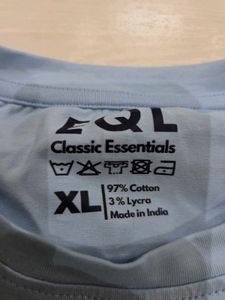 EQL BLUE COTTON TSHIRTS XL SIZE