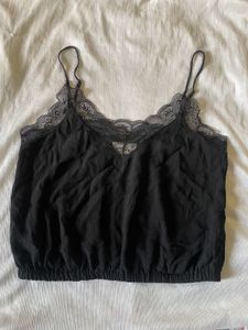 Black Lace Trim Cami