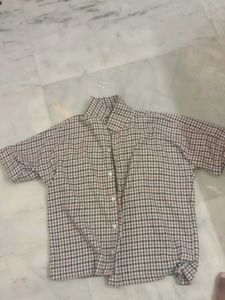 Boxy Shirt,Brown &amp; White Checked Shirt