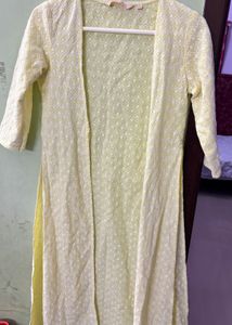 Yellow Embroidered Shrug
