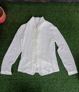 White Full Sleev Shirt Top