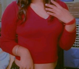 Maroon Crop Top