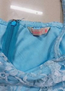 Blue Lace Cami Dress