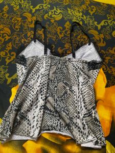Y2K Snake Print Top