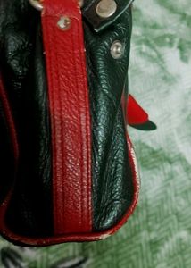 Vintage Green Leather Crossbody Bag