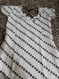 White Printed Kurta Set