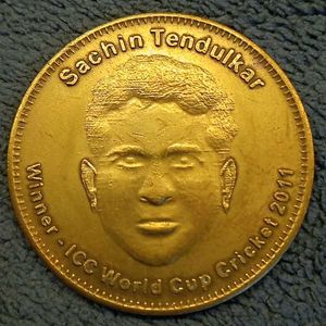 Sachin Tendulkar ICC World Cup 2011 Coin