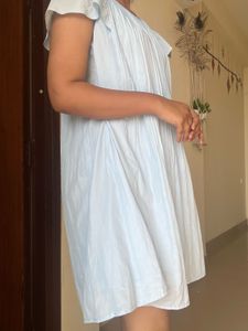White Pleated Dress