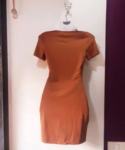 Sandstone Color Bodycon Dress
