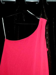 Hot Pink One Shoulder Tank