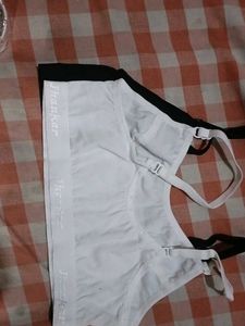 White &amp; Black Cotton Bra