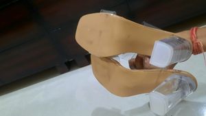 Shoetopia Nude Transparent Heels New
