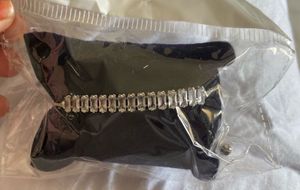 Silver Tone Baguette Stone Adjustable Bracelet