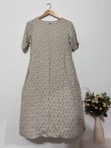 Chic Patterned Midi Dress