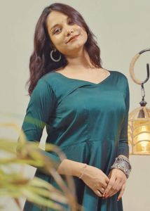 Green Plain Anarkali