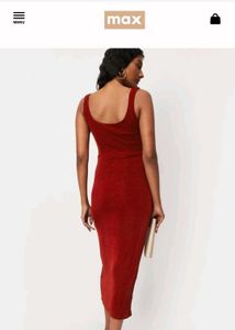 Elegant Red Midi Dress