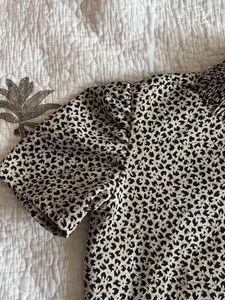 Animal Jacquard Patterned Short Sleeve Shirt