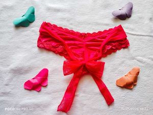 Red Lace Detail Panties