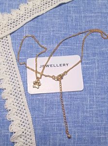 🐾 Dainty Golden Paw Charm Necklace 🐾