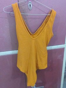 Stylish Mustard Bodysuit