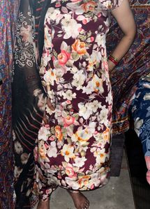 Floral Print pure crepe salwar suit