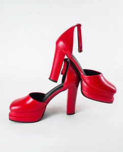Red Platform Heels