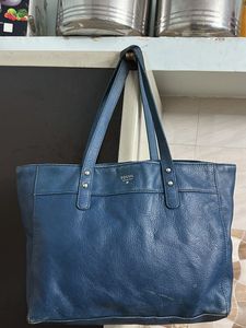 Fossil Blue Tote Bag