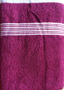 Plum  Striped Towel