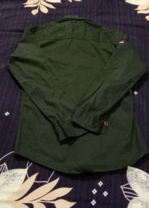 Olive Green Embellished Shirt