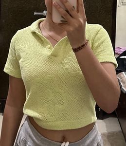 Green Crop Top