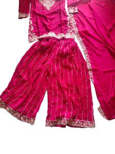 Red Sharara Kurta Set