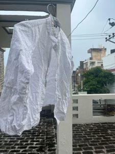 Patterned Shirt With Frilled Collars