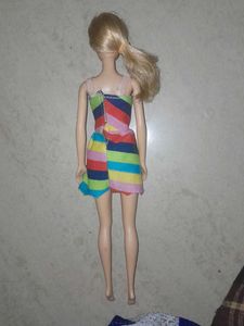 Barbie Doll in Striped Dress