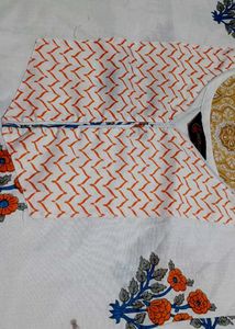 Pure Cotton Kurti Set With New Sare