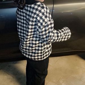 Houndstooth Knit Sweater