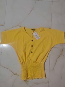 Yellow Casual Women's Top