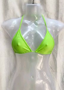 10221. Neon Green Bikini Top