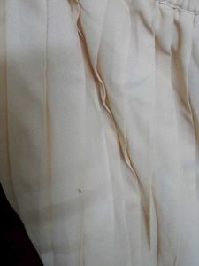 Pleated Cream Beigish Skirt