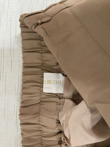 Solid Beige Korean Skirt
