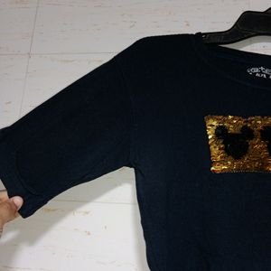 Dark Blue Crop Tshirt