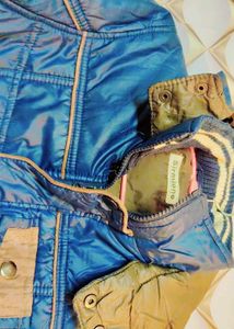 Blue 🧥Jacket With Fur