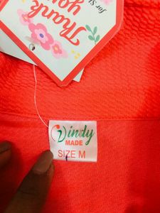 Pink Jacket With Designed Hand