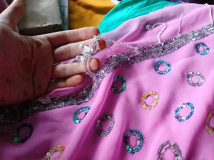Pink Heavy Saree For Woman