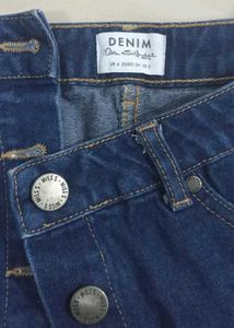 Denim Button Front Mini Skirt