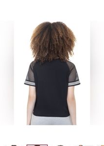 ADIDAS Women Sporty Round NeckPolyester Black T-Sh