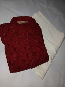Ethnic Wear Maroon Kurta - Classic Style