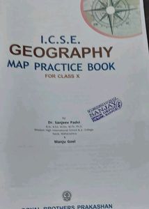 I.C.S.E Class 10 Geography Map Practice Book