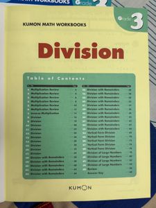 Kumon Math Workbooks-Division-Grade3