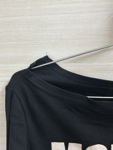 Black Boat Neck Top