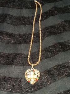 Beautiful Diamond Heart Shape Locket With Chain❤️